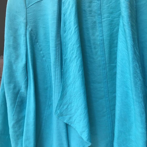 dressy Chico's aqua blue jacket - Picture 2 of 12